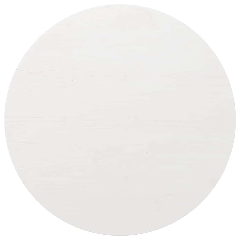 vidaXL Table Top White Ã31.5"x1" Solid Wood Pine