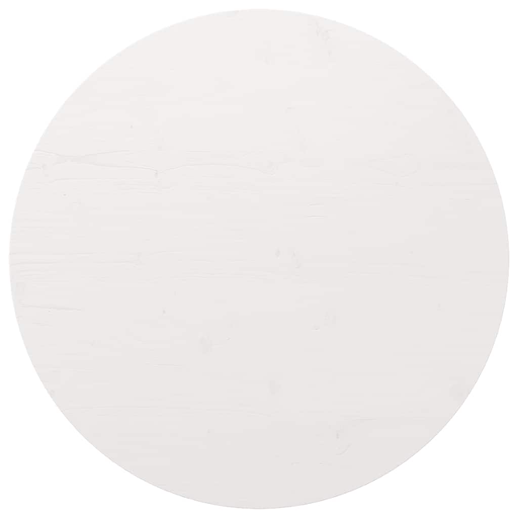 vidaXL Table Top White Ã35.4"x1" Solid Wood Pine
