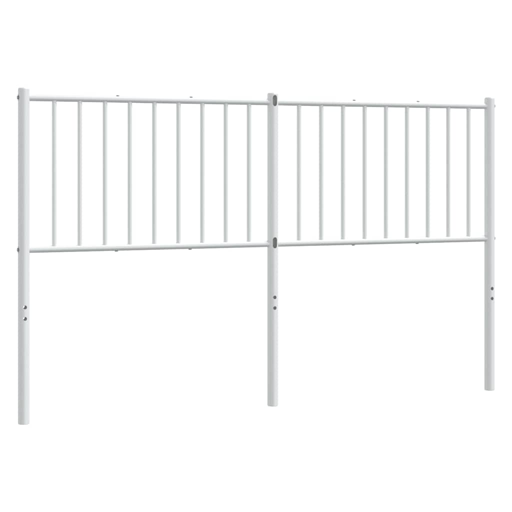vidaXL Metal Headboard White 59.1"