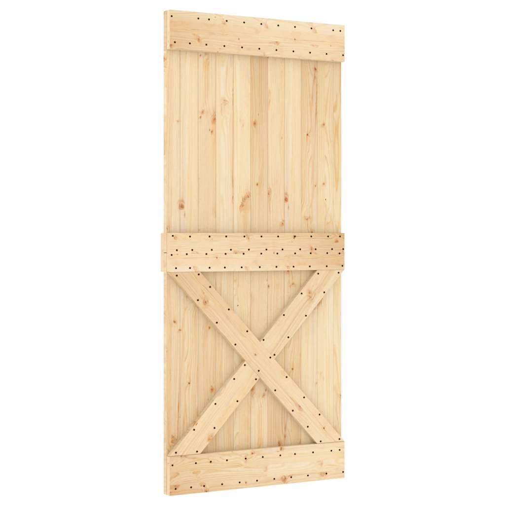 vidaXL Door NARVIK 35.4"x82.7" Solid Wood Pine