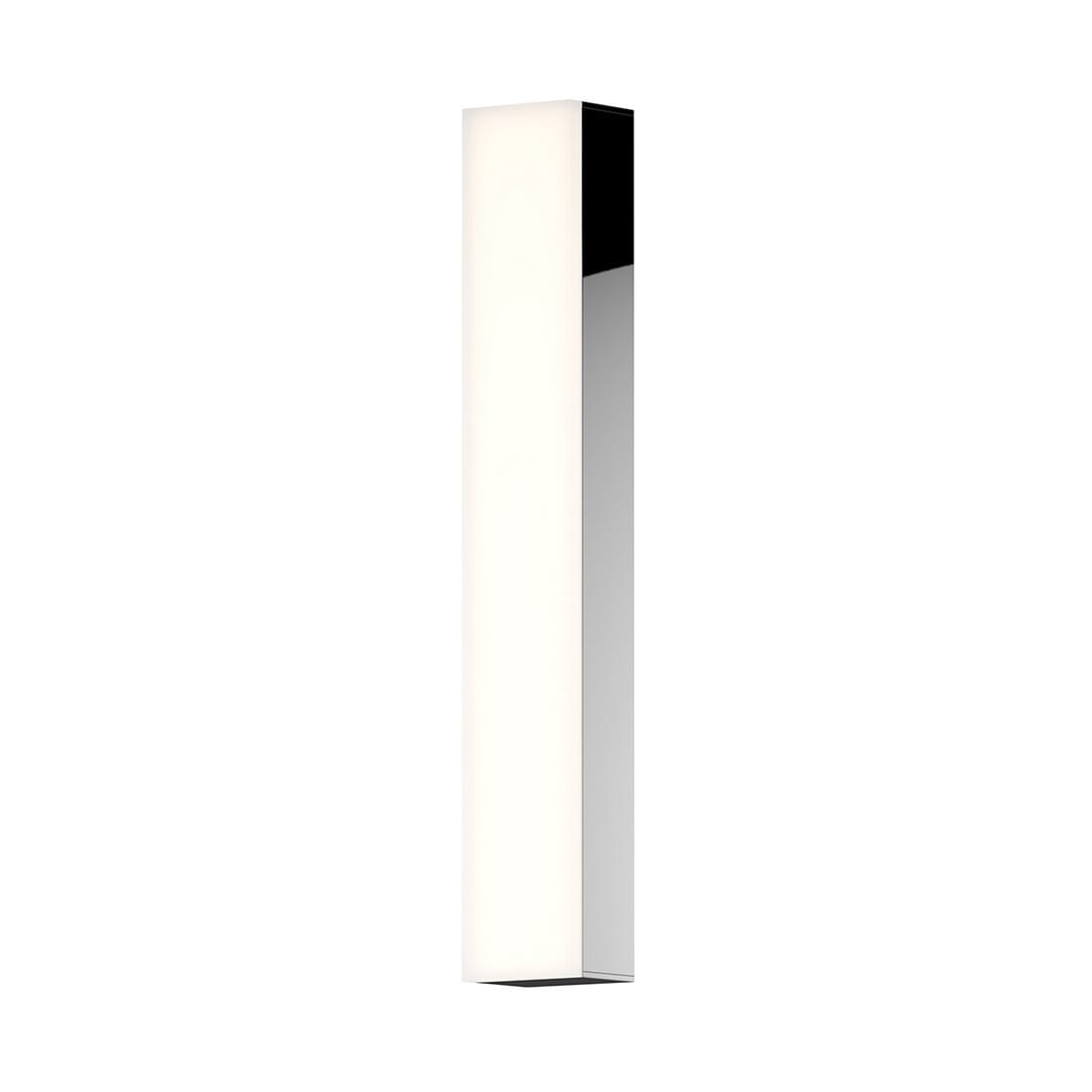 Solid Glass Bar LED Bathroom Vanity Light in Polished Chrome
