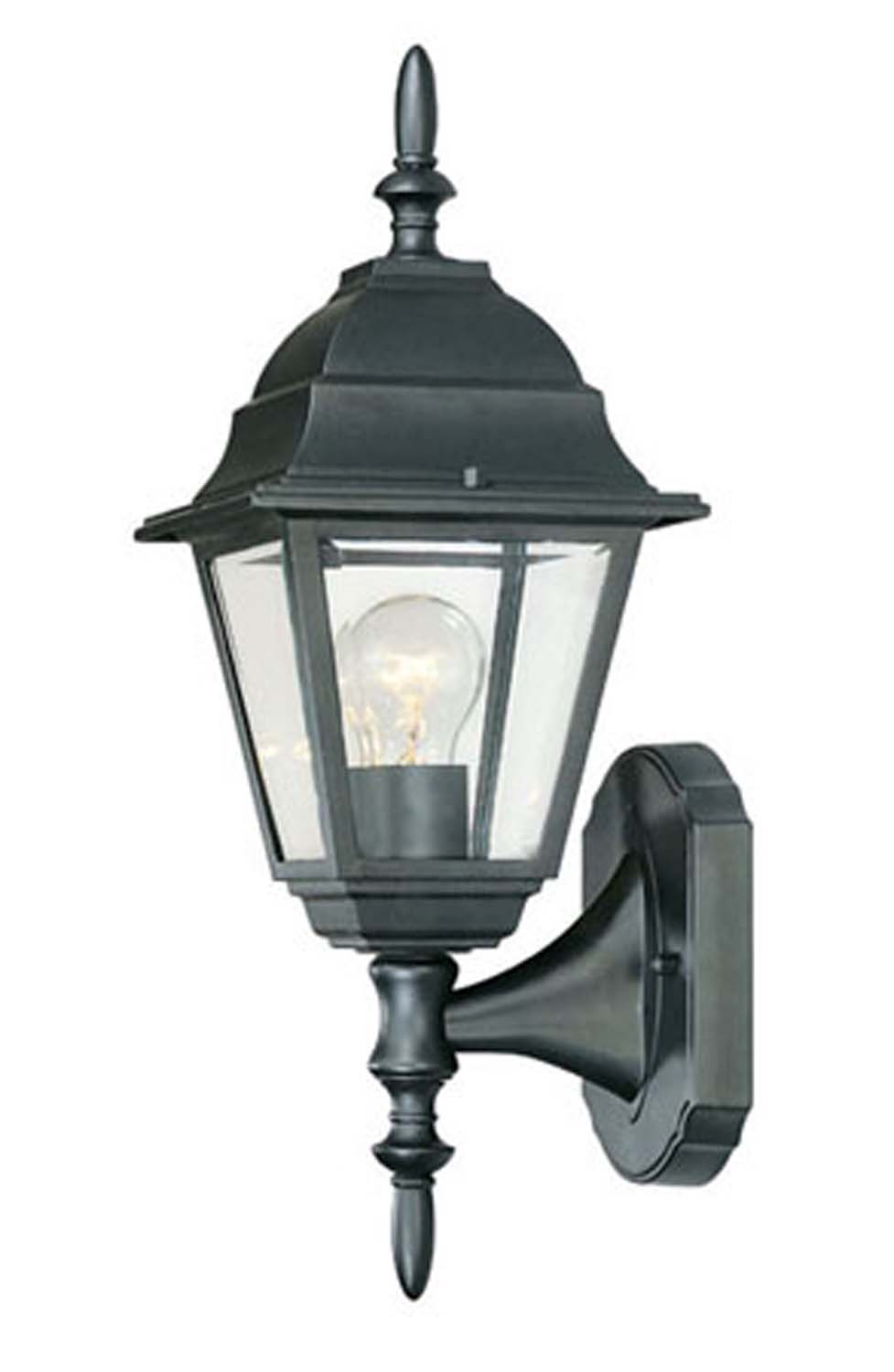 Builder's Choice 1-Light Matte Black Wall Light