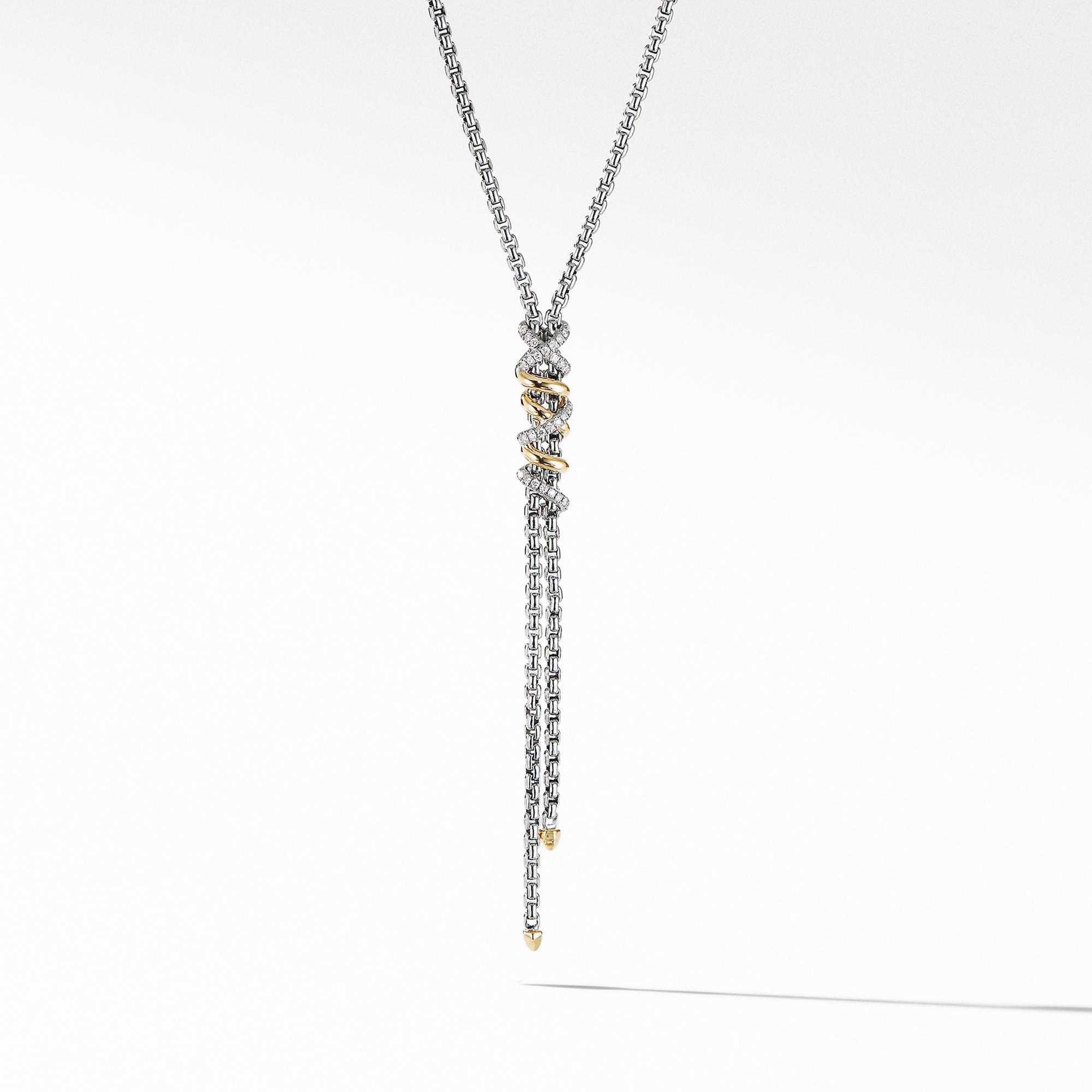 David Yurman Helena Y Necklace with 18k Yellow Gold with Diamonds