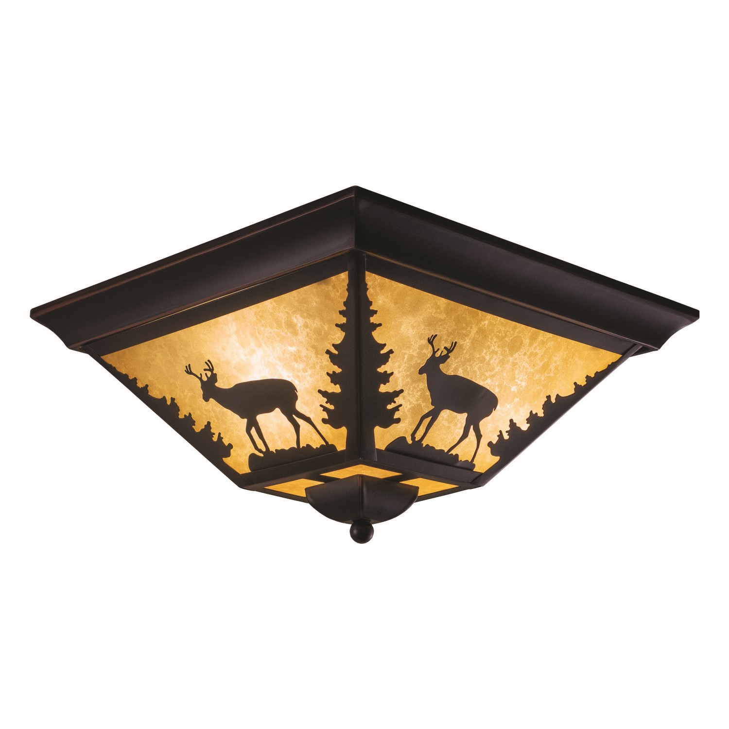 Bryce 3-Light Flush Mount in Burnished Bronze