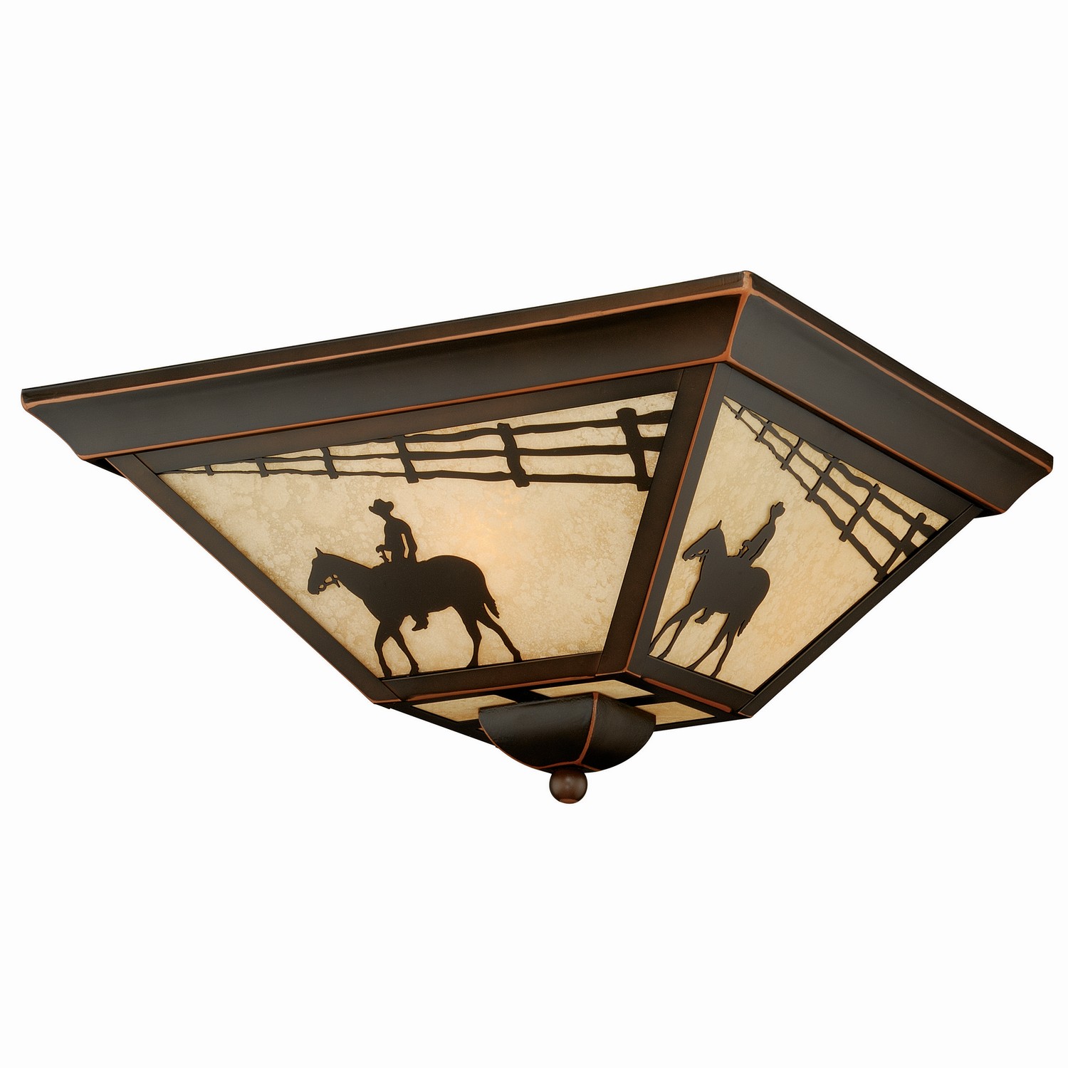 Trail 3-Light Flush Mount in Burnished Bronze