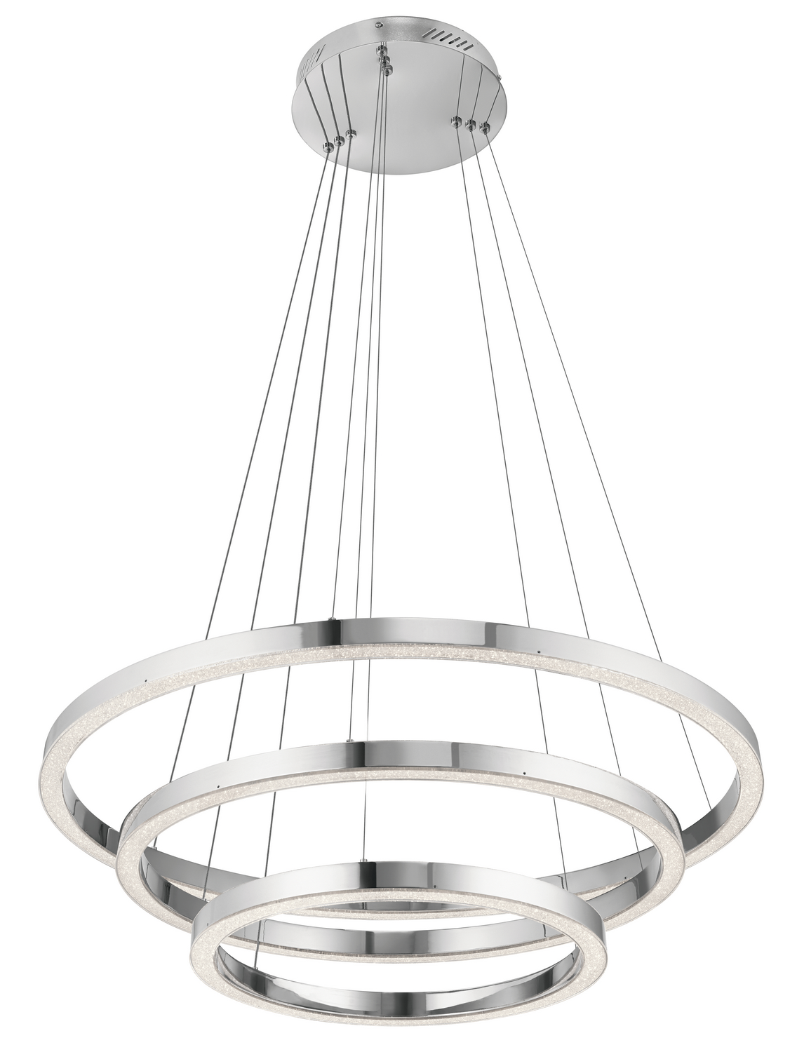 Opus LED 3-Ring Pendant Light in Chrome