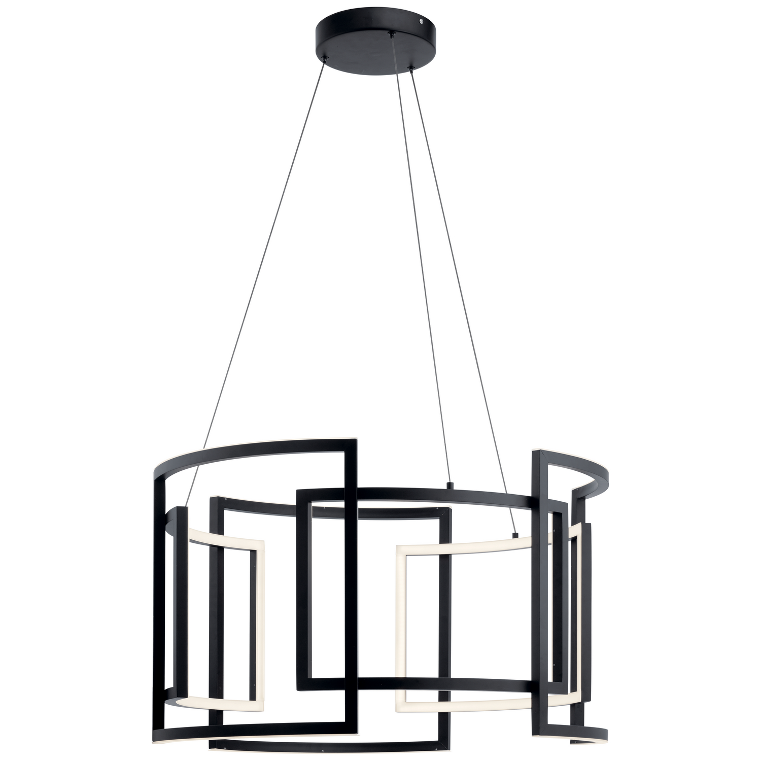 Modern 9-Light Pendant Light in Black