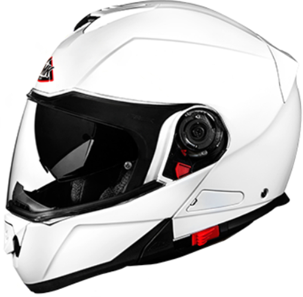 SMK Glide Basic White Modular Helmet Size L