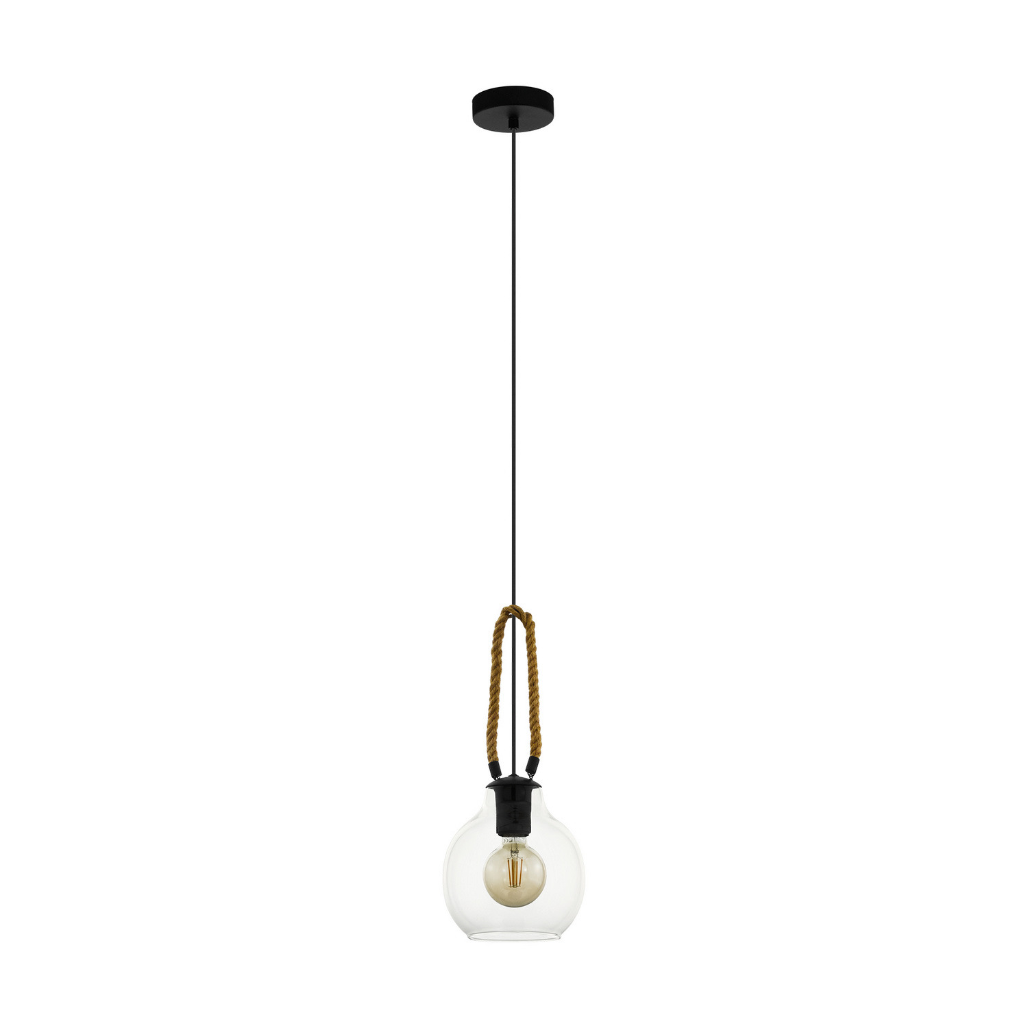 Roding 1-Light Pendant in Structured Black