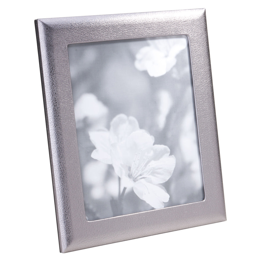 Graphic Image 8" x 10" Profile Studio Frame Silver Metallic Leather