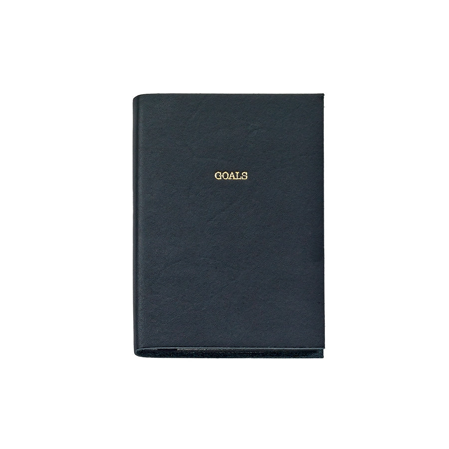 Graphic Image Goals Mini Journal Black Leather