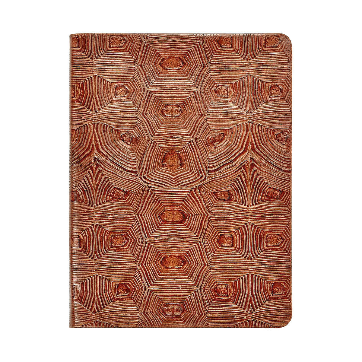 Graphic Image 9" Flexible Cover Journal Brown Tortoise Embossed Leather