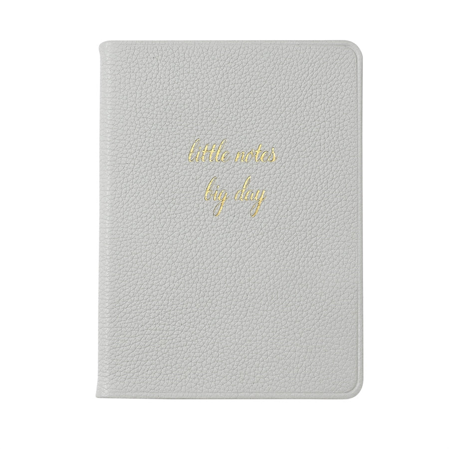 Graphic Image "Little Notes" Journal Light Grey Full Grain Leather