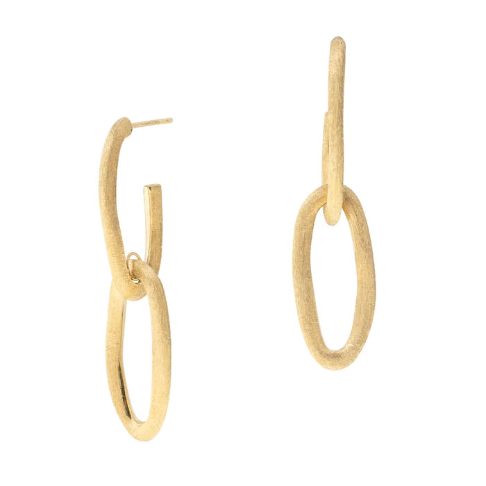 Marco Bicego Yellow Gold Oval Double Link Drop Earrings | Jaipur Link Collection