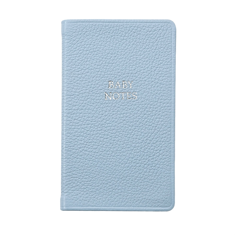 Graphic Image "Baby Notes" Pocket Notes Light Blue Pebble Grain Leather