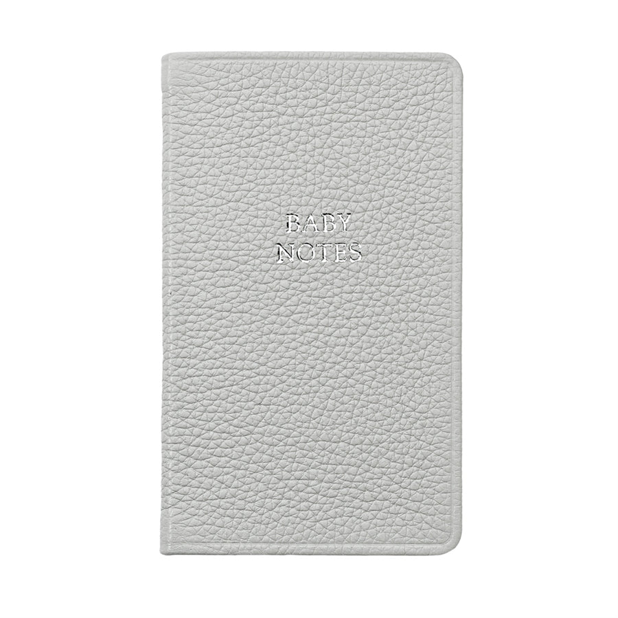 Graphic Image "Baby Notes" Pocket Notes Light Grey Full Grain Leather