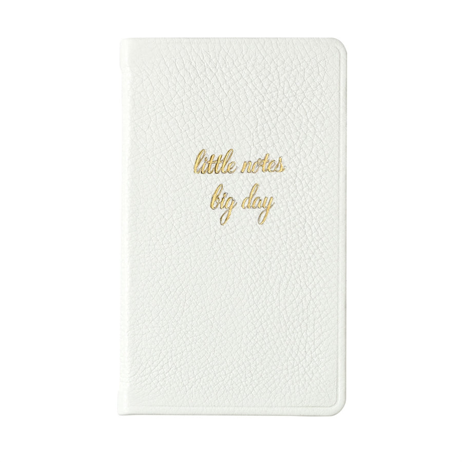 Graphic Image "Little Notes" Pocket Notes White Full Grain Leather