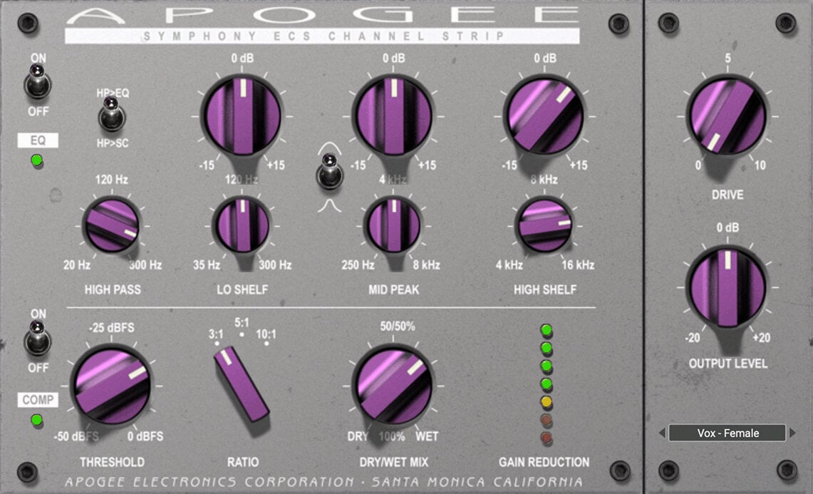 Apogee Symphony ECS Channel Strip (Produit numérique)