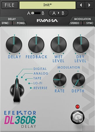 KUASSA Efektor DL3606 Delay (Produit numérique)