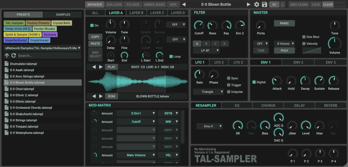TAL SOFTWARE Sampler (Produit numérique)