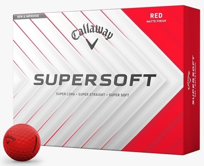 Callaway Supersoft 2025 Matte Red Basic Balles de golf
