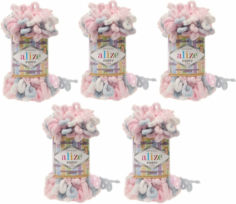 Alize Puffy Color SET 5864 Pink-Grey