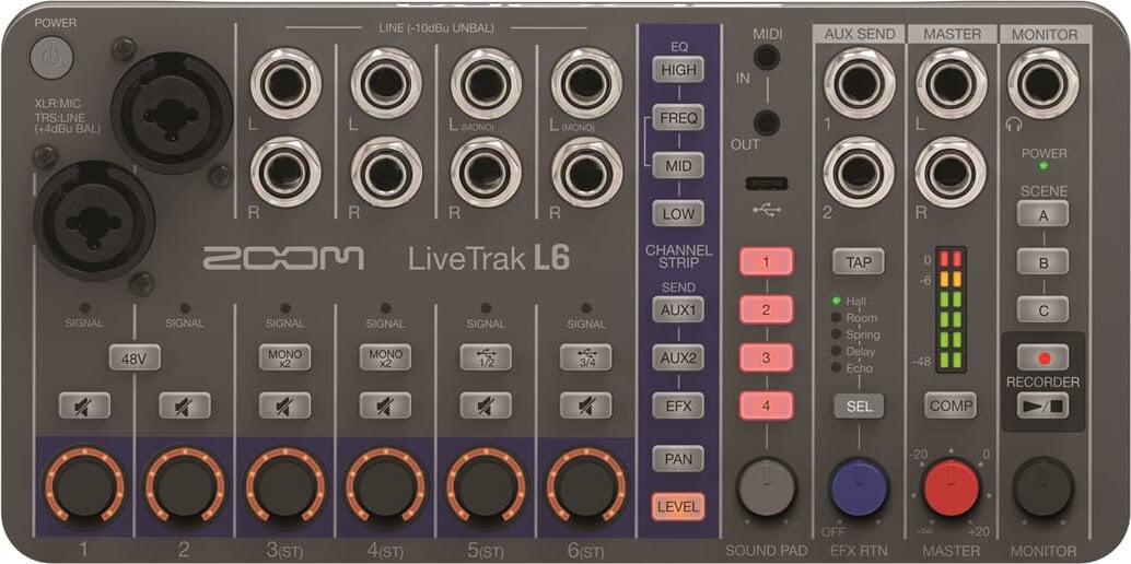 Zoom LiveTrak L-6 Studio compact multipiste