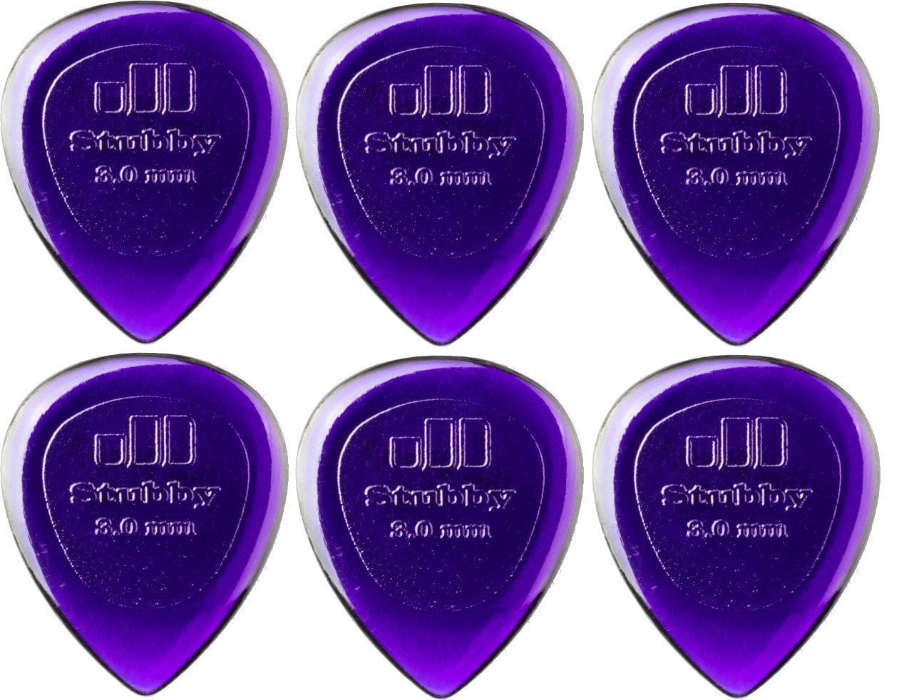 Dunlop 474R 3.00 Stubby Jazz 6 Médiators