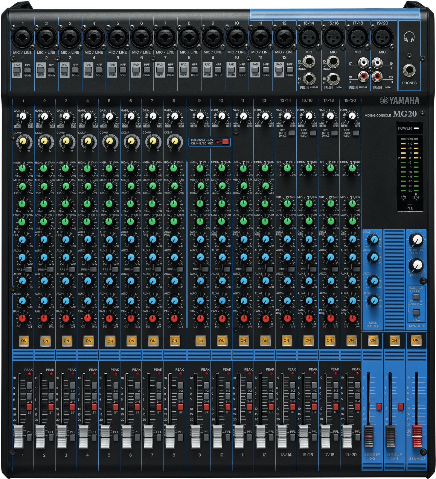 Yamaha MG20 Table de mixage analogique