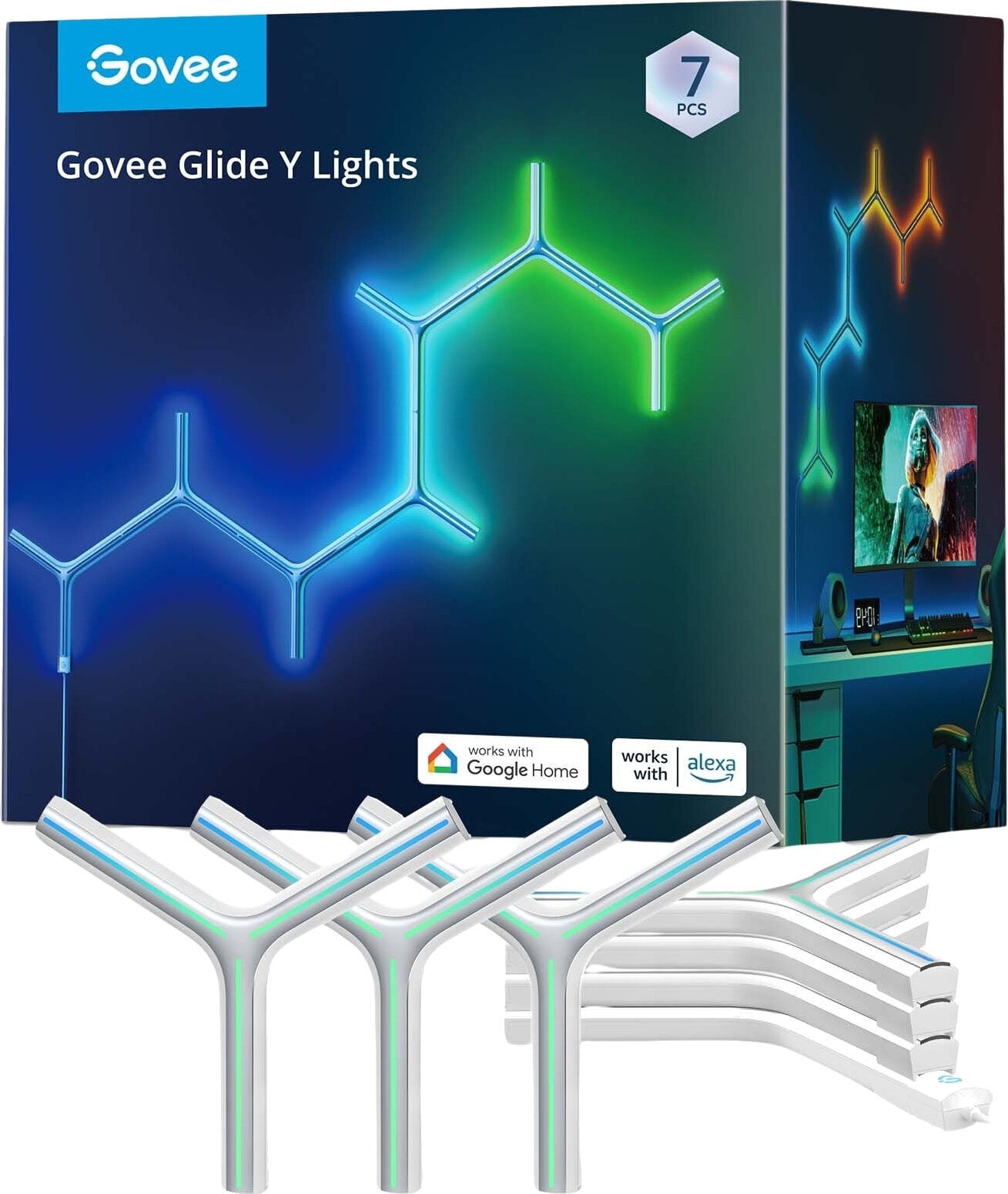 Govee LED RGBIC Y Shape Light Panel Lumière de studio