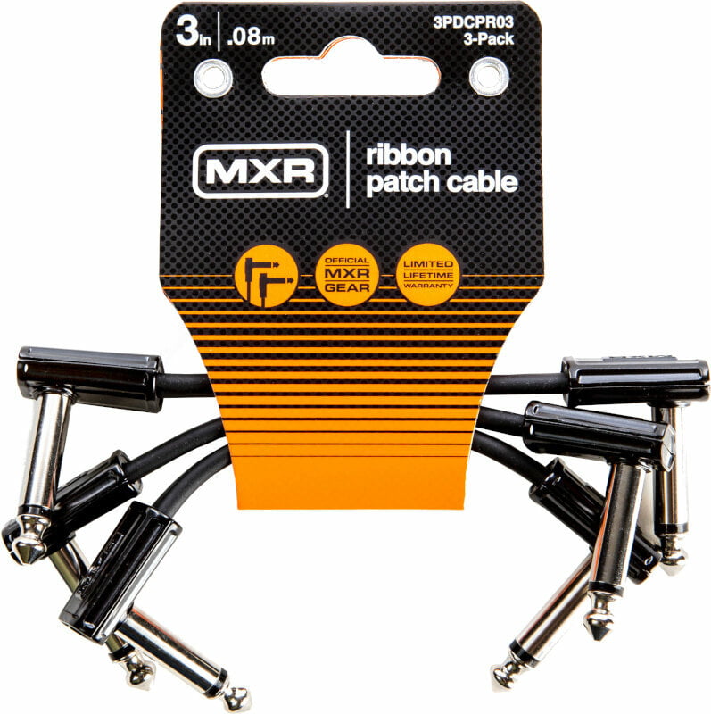 Dunlop MXR 3PDCPR03 Ribbon Patch Cable 3 Pack 8 cm Angle - Angle Câble de patch