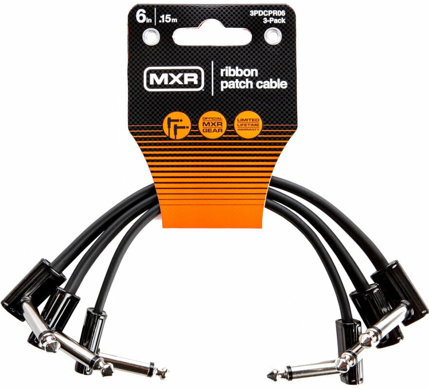 Dunlop MXR 3PDCPR06 Ribbon Patch Cable 3 Pack 15 cm Angle - Angle Câble de patch