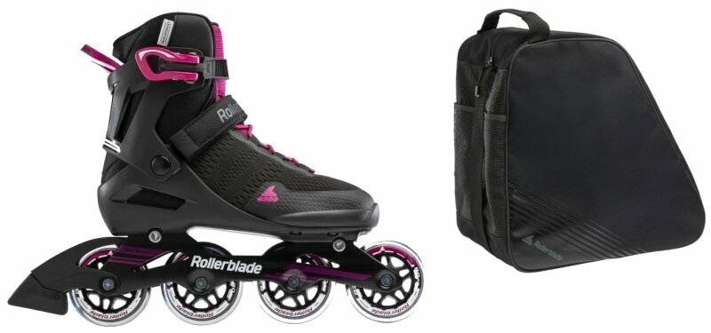 Rollerblade Sirio 80 W SET Black/Raspberry 40,5 Rollers en ligne
