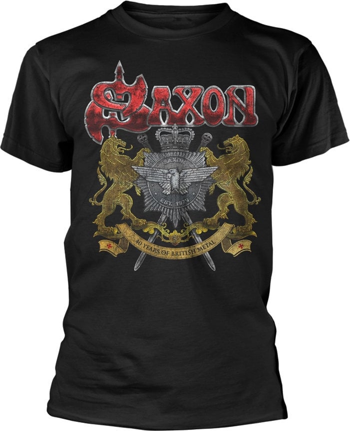 Saxon T-shirt 40 Years Black M