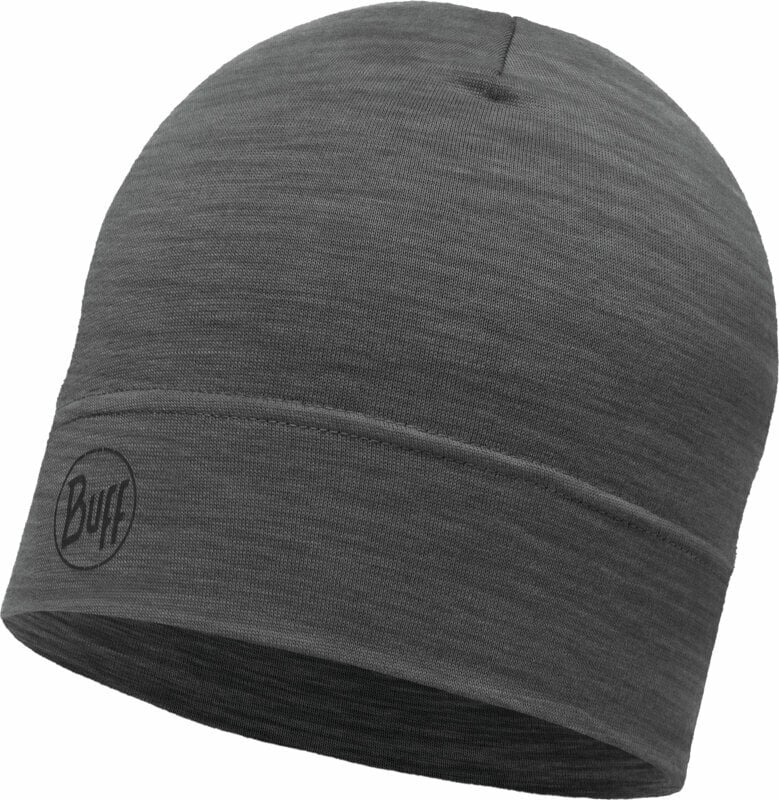 Buff Merino Lightweight Beanie Solid Grey UNI Bonnet