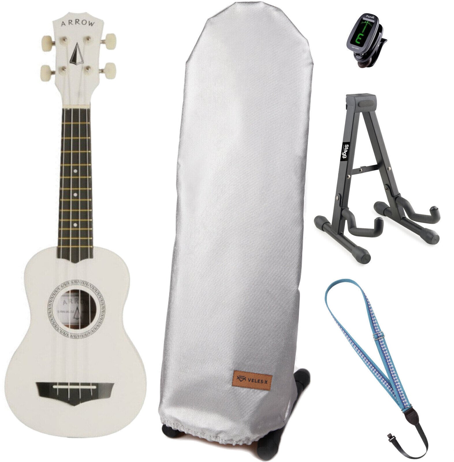 Arrow PB10 Soprano White SET Ukulélé soprano Blanc