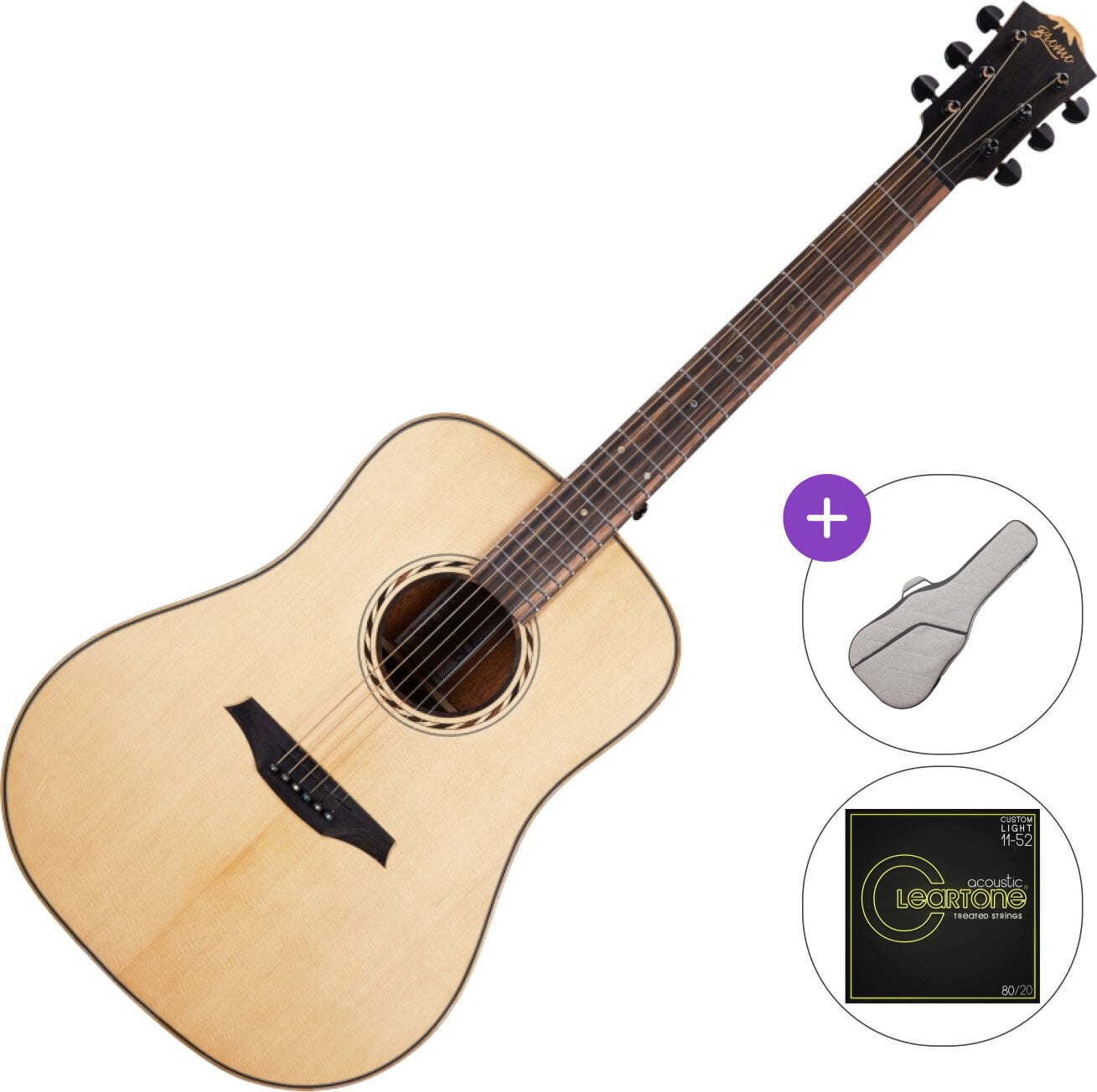 Bromo BAT1 SET Natural Guitare acoustique