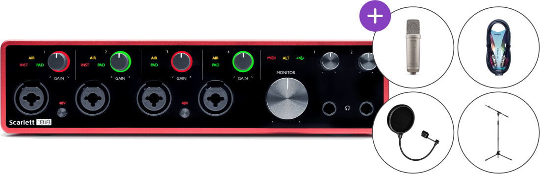 Focusrite Scarlett 18i8 3rd Gen SET Interface audio USB