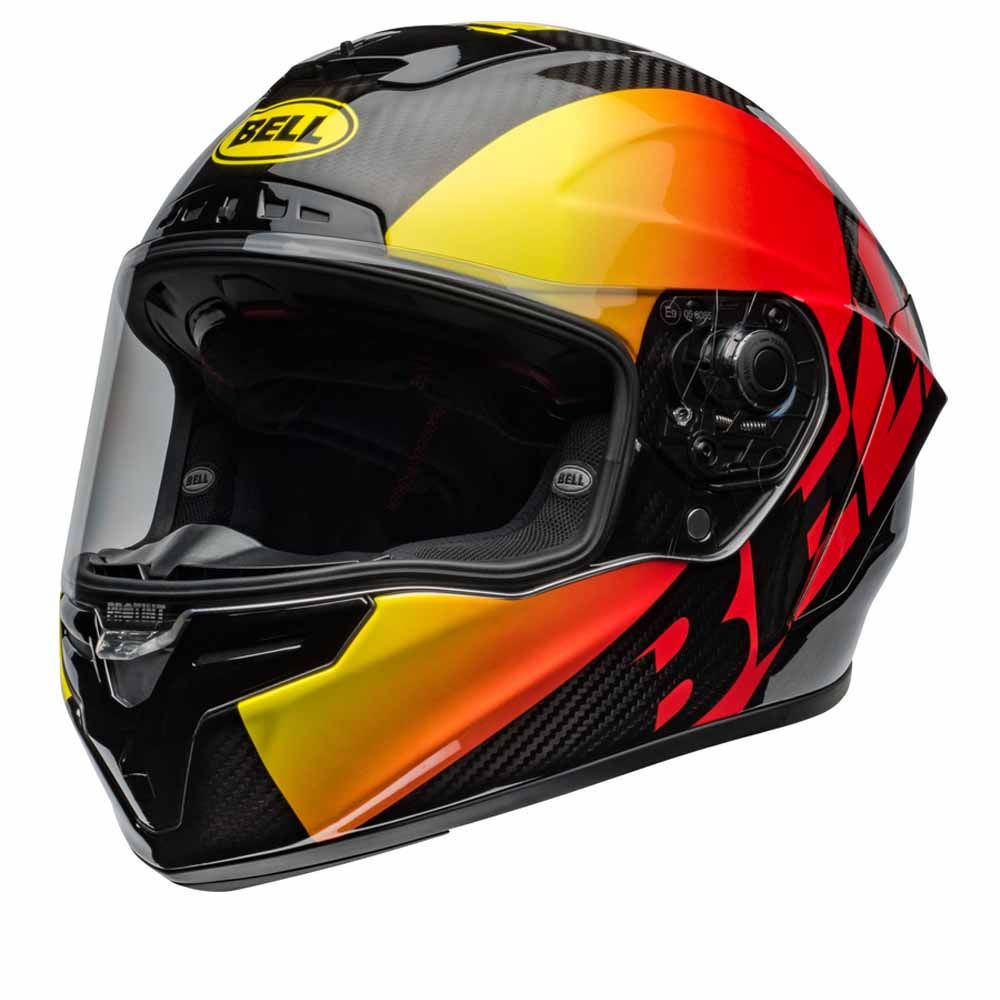 Bell Race Star DLX Flex Offset Gloss Black Red Full Face Helmet Größe XL 196178181570
