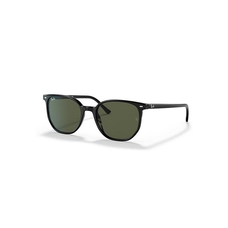 Ray-Ban Sunglasses Unisex Elliot - Black Frame Green Lenses 54-19 8056597956543
