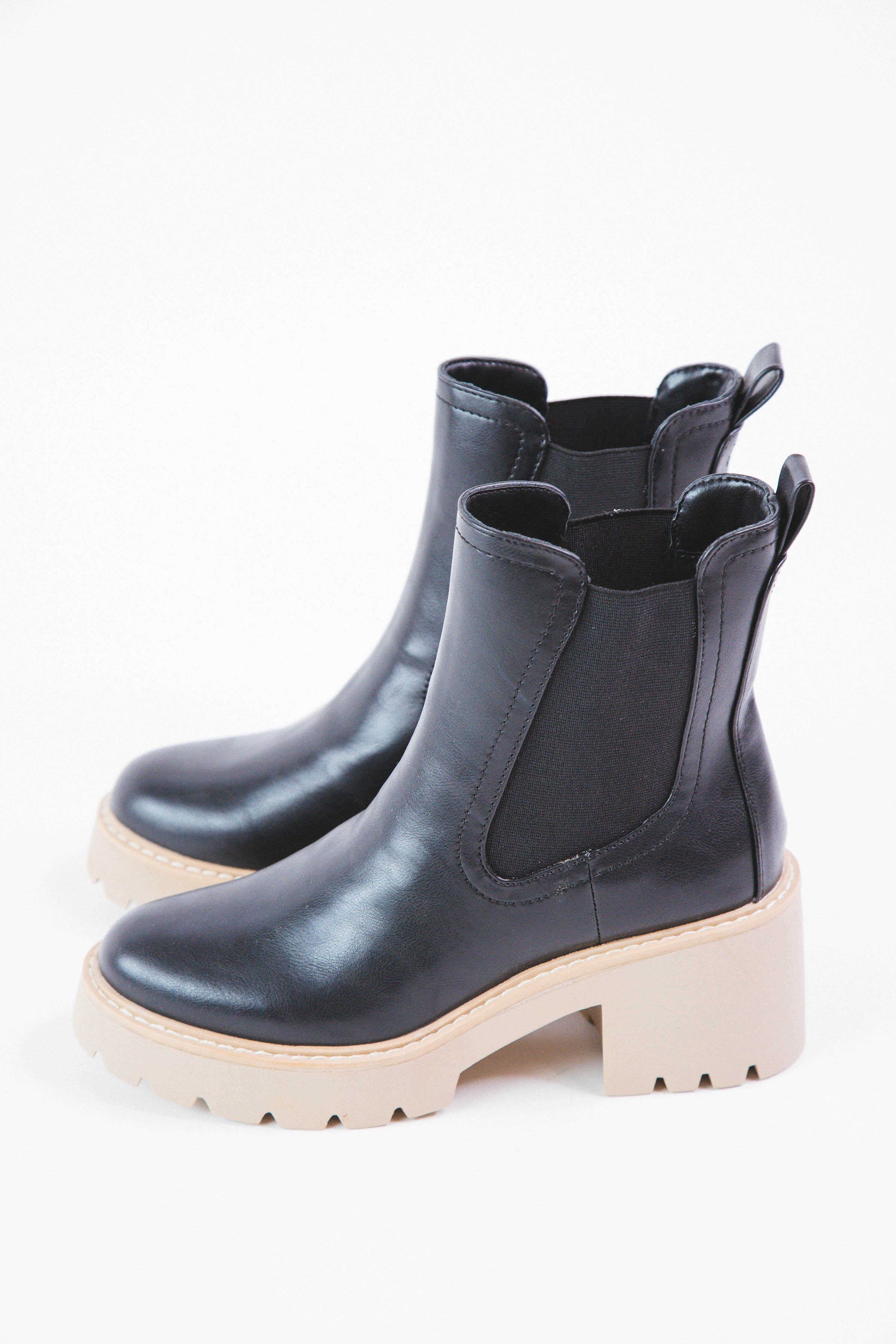 Tobias Lug Sole Chelsea Boot Black Smooth| DV by Dolce Vita 
