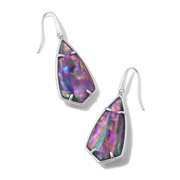 Kendra Scott Camry Drop Earrings in Lilac Abalone 196088035185