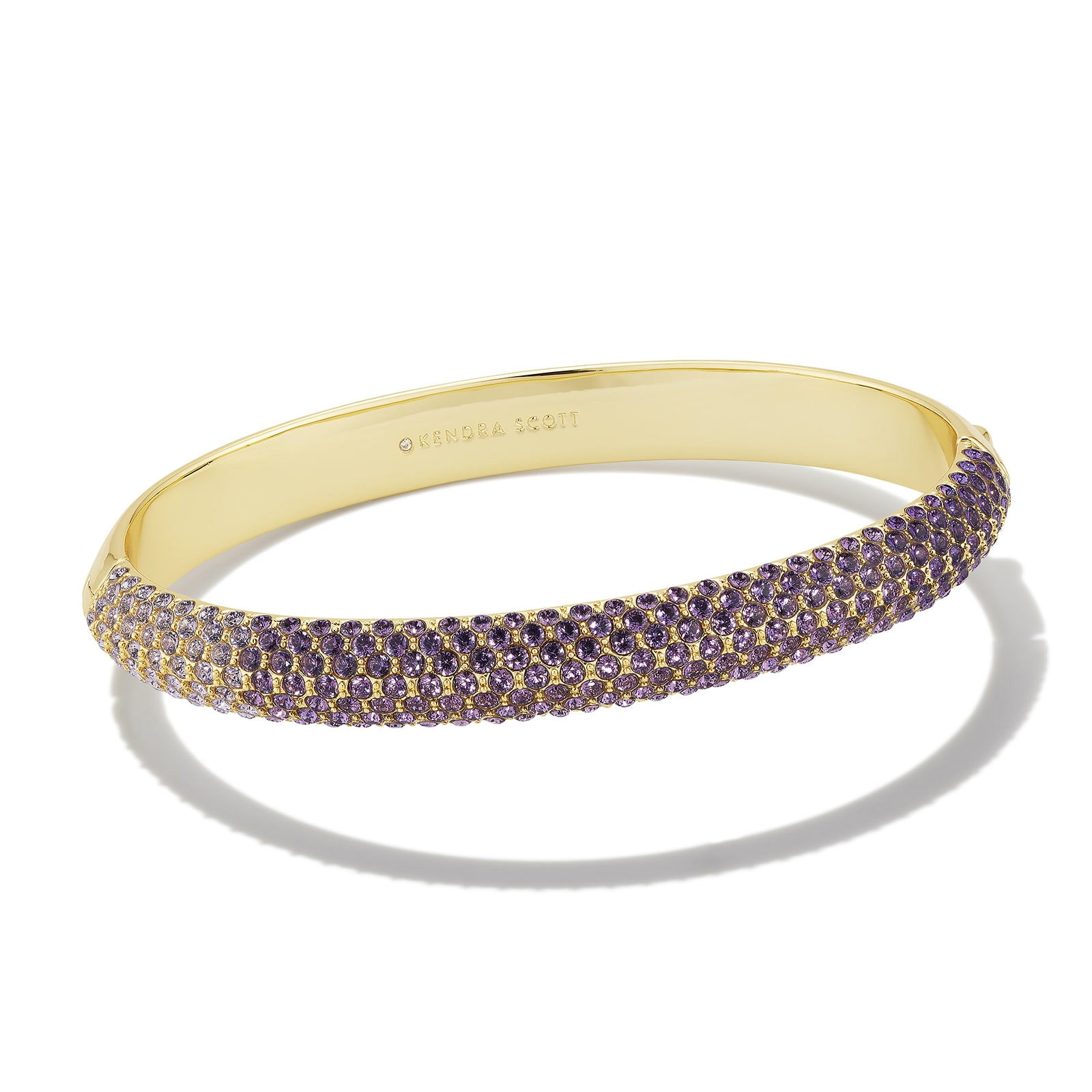 Kendra Scott Mikki Pave Bangle Bracelet in Purple Mauve Ombre Mix 196088566818