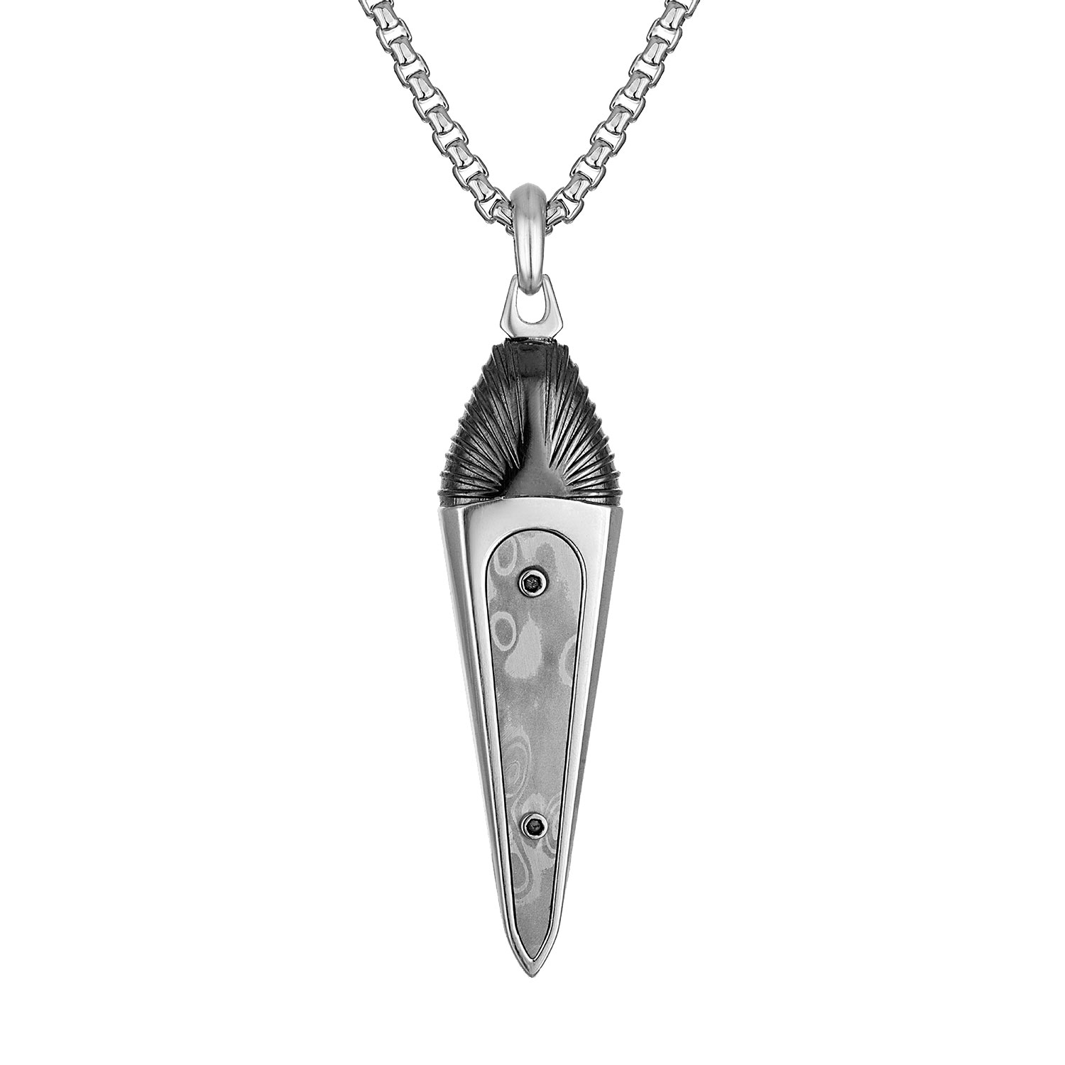 Bulova Marc Anthony Dagger Rhodium-Plated Pendant Necklace 42429599383