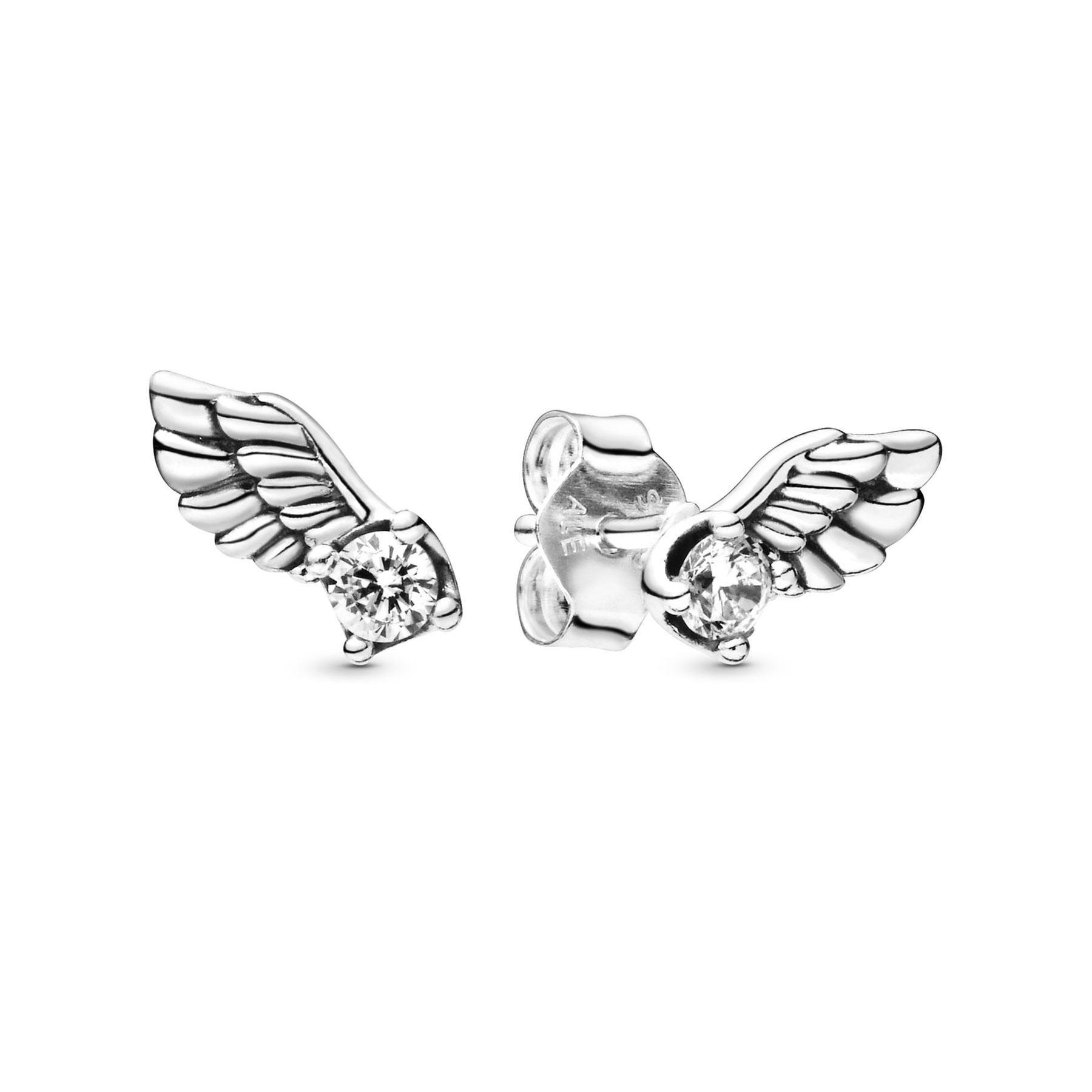 Pandora Sparkling Angel Wing Stud Earrings 5700302827576