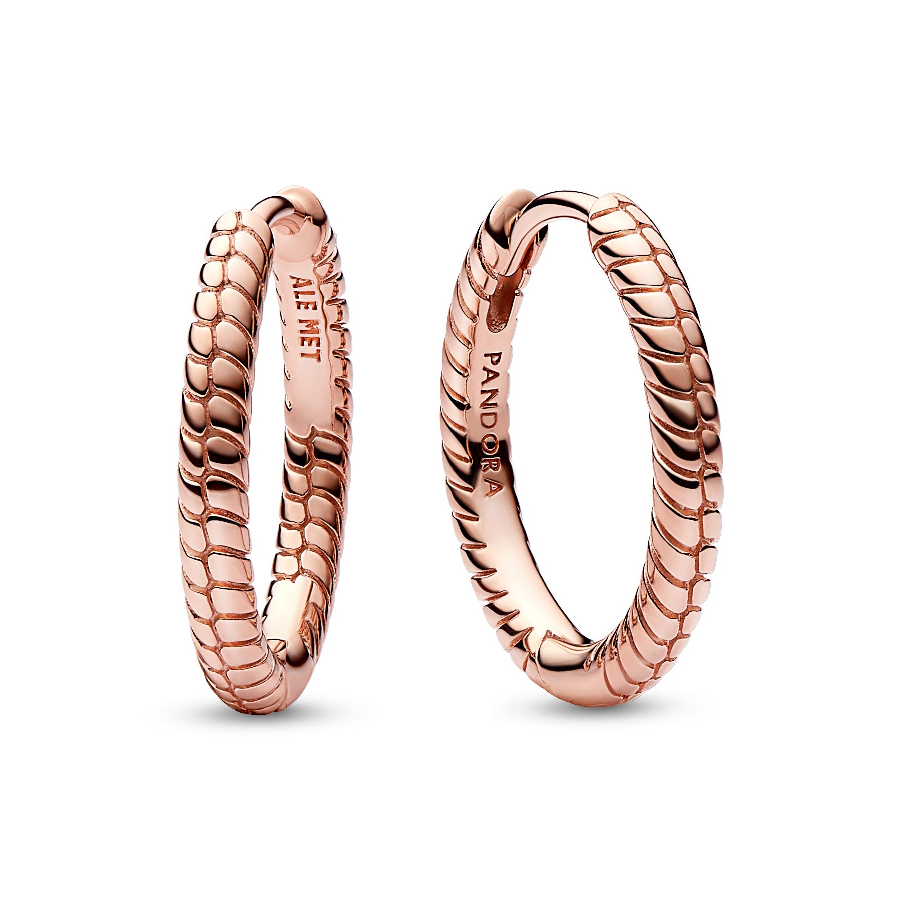 Pandora Moments Small Charm Hoop Earrings | Rose Gold-Plated | 18mm 5700303059709