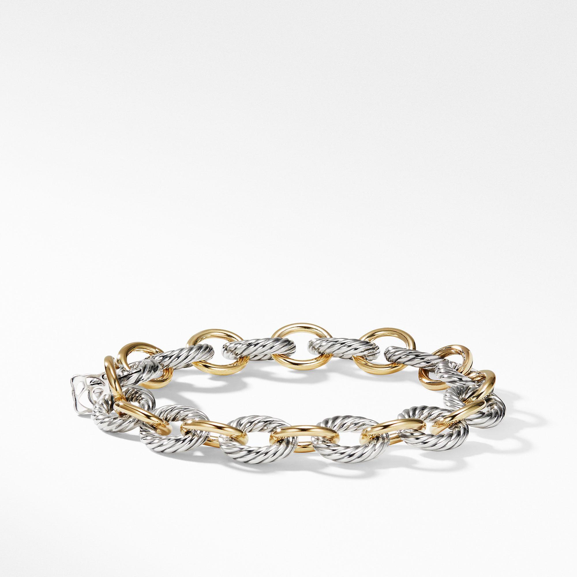 David Yurman Medium Oval Link Bracelet with 18k Gold 712161463982