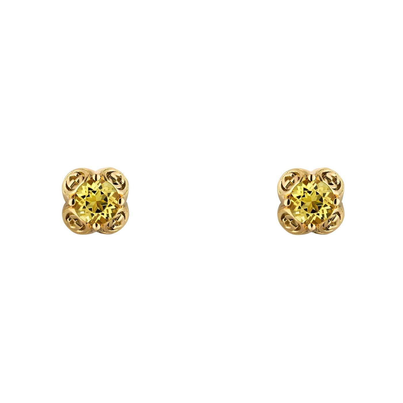Gucci Yellow Gold Interlocking G Earrings with Beryl 731903489196
