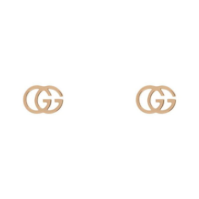 Gucci GG Running Rose Gold Stud Earrings 731903499690