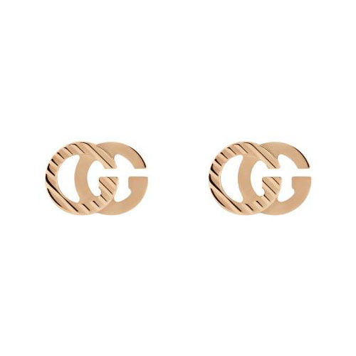 Gucci GG Running Rose Gold Stud Earrings 731903499706
